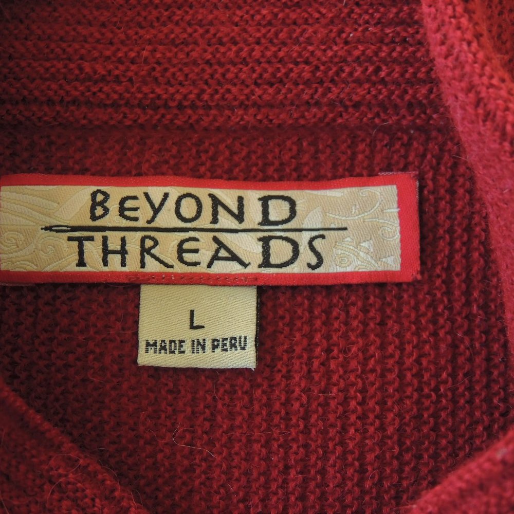 NWOT Wool/Alpaca Red Zip-front Cardigan - Picture 7 of 13